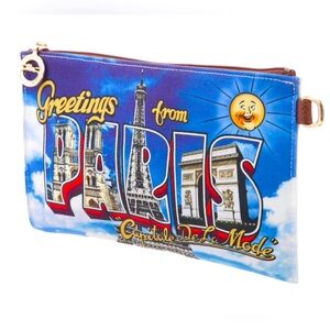 NEW Longchamp x Jeremy Scott Pouch ‘Greeting from Paris’
